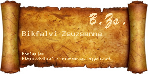 Bikfalvi Zsuzsanna névjegykártya